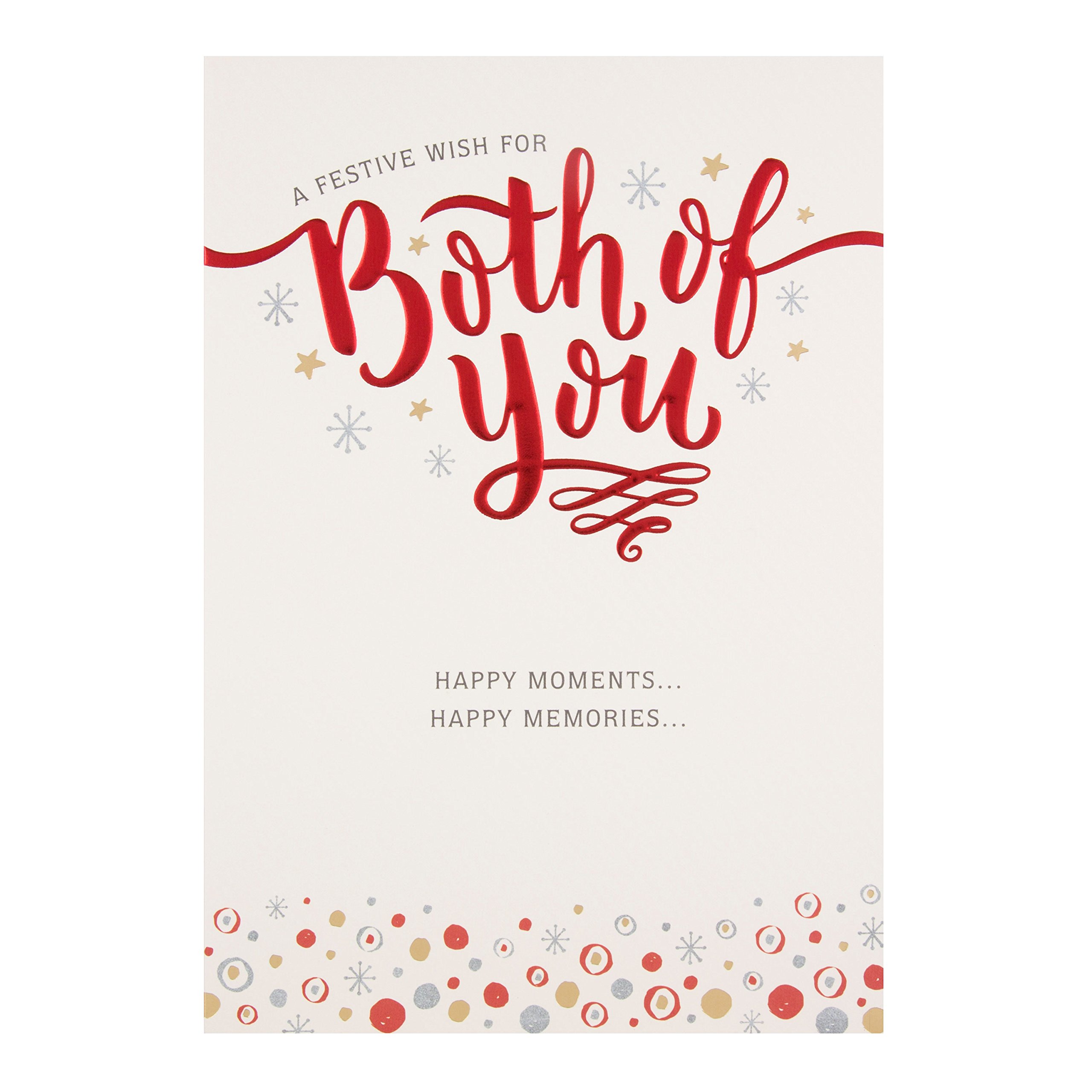 Hallmark Medium To Both "Happy Memories" Christmas Card
