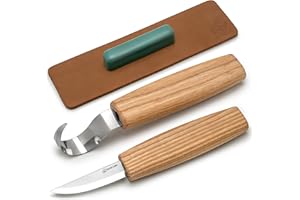 BeaverCraft S01 Wood Spoon Carving Knives Set Spoon Making Tools Kit Whittling Knife Hook Knife Right-Handed Bowl Cup Kuksa f
