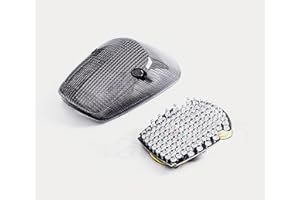 TOPZONE Brake Taillight Rear Lamp + Integrated Turn Signal Idicators Fit 2000-2007 HON-DA VT1100C - SHADOW SABRE; 1998-2003 HON-DA VT1100C - SHADOW AERO (LED Integrated Turn signal Function, Smoke)