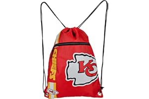FOCO Kansas City Chiefs Big Logo Drawstring Backpack with Zippered Pocket – Limited Edition Chiefs Bag – NFL Gear for the AFC West – Show Your Team Spirit with Officially Licensed Chiefs Fan Gear