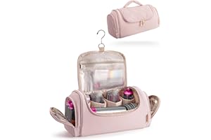 Marscamd Hair Tools Travel Bag Compatible with Dyson Airwrap Styler, Hair Tool Organzer with Hanging Hook for Multi-Stylers, Pink