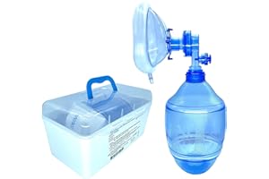 BAJUNMAO BVM-Mask BVM Adult CPR Training Mask Includes 1 Adult CPR Training Practi-Mask, 1 Adult Bag Valve Squeeze Bag, 1 Reservoir Bag