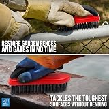 TDBS Hand Block Wire Brush Iron Grip Stiff Metal Brush Heavy Duty Rust Removal view 2