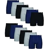 Hanes Men's Tagless Boxer Briefs with Fabric-Covered Waistband - Multiple Packs Available