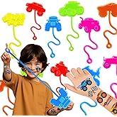 48PCS Monster Truck Party Favors - 24PCS Temporary Tattoos & 24PCS Stick Hands Party - Perfect Birthday Party Supplies, Goodie Bag Stuffers, Treasure Box Toys, Classroom Prizes, and Student Gifts