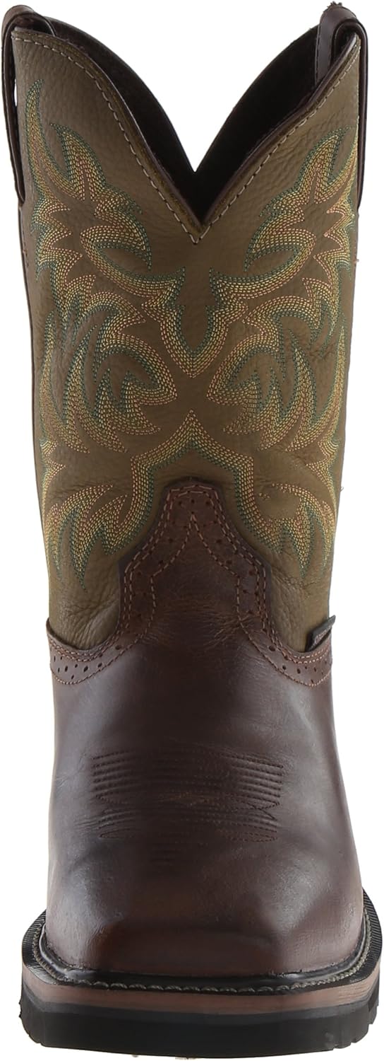 justin men's stampede wellington work boots