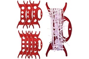 EMSIOK 8PCS Christmas Lights Storage Holder Red Holiday Light Organizer All Purpose Lights Cord Wind Up Christmas Light Winder String Lights Storage for Tree Lights Garland Beads Extension Cord