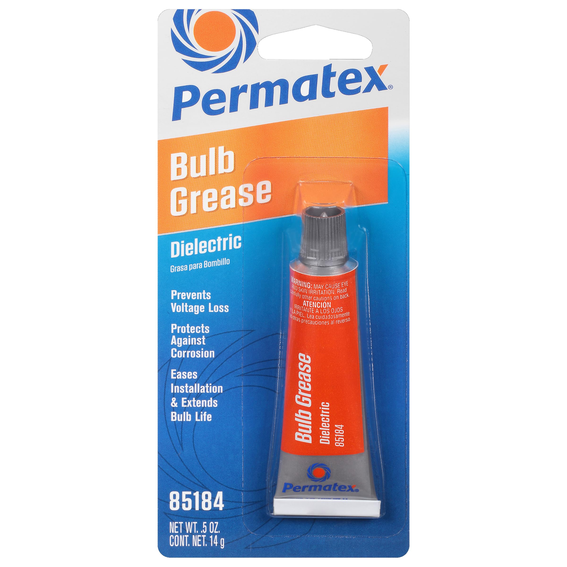 Permatex 85184 Bulb Grease, Increases Performance and extends life of bulbs, Prevents voltage Leakage,Protects electrical connections from Moisture and Dirt 1 x 14g