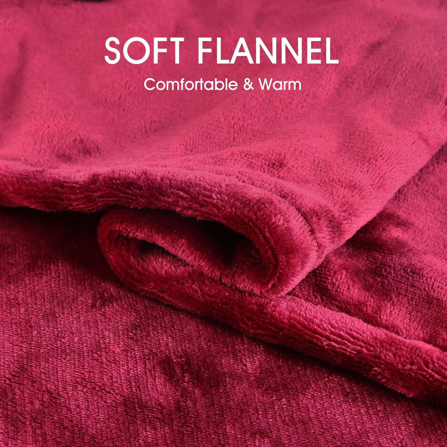 MaxKare Electric Blanket Heated Throw 72" x 84" Oversized Flannel Heated Blanket, ETL Certification Fast Heating with 4 Heating Levels & 8 Hours Auto Off, Machine Washable: Kitchen & Dining