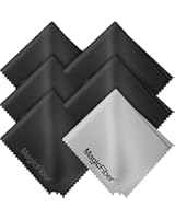 (6 Pack) MagicFiber Microfiber Cleaning Cloths - For All LCD Screens, Tablets, Lenses, and Other Delicate Surfaces (5 Black and 1 Grey 6x7")