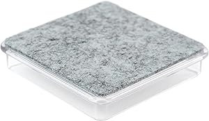 Felt Furniture Pads, haggiy Caster Cup Felt Glides, Furniture Feet Protectors, 2.36 x 2.36 Inch (4 Pack) - Peha Best Gliders (Clear)