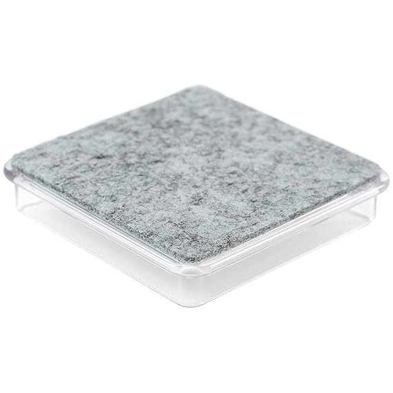 haggiy Möbeluntersetzer/Rollenuntersetzer, PREMIUM (extrem stabil) -'Glide' (mit Filz) - durchsichtig | 60x60 mm (4 Stück)