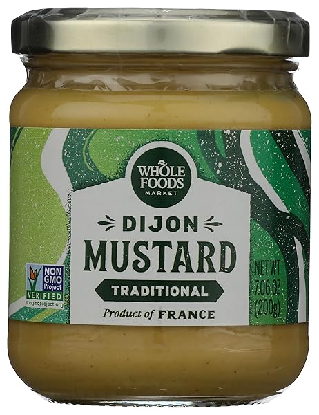 WHOLE FOODS MARKET, TRADITIONAL DIJON MUSTARD, 7.06 OUNCE
