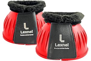 LEXNEL Rubber Bell Boots, Durable Bell Boots for Horse – Superior Hoof Protection and Comfort (1 Pair)