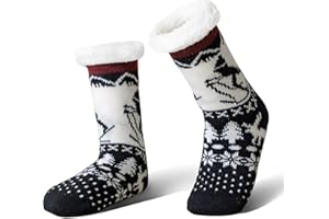 YEEKAORA Kids Slipper Socks With Grips Girls Boys Warm Thick Fleece Lined Winter Christmas Stockings Home Sleep Socks