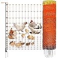 Pet & Livestock HQ Electric Fence Poultry Netting 41" x 164' - Portable Pre-Assembled Electric Net Fencing for Goats, Sheep, Lambs in Farms, Ranches, and Gardens (19 Posts, 2 Spikes)