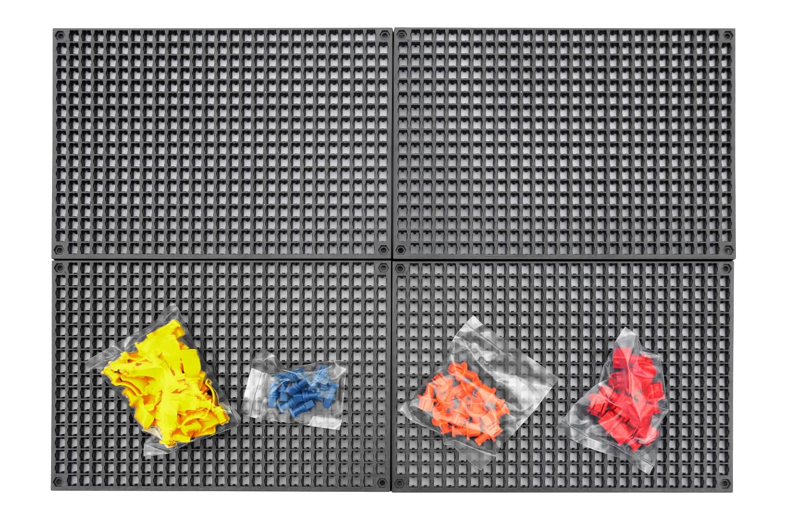 Organizer Genie 76 Piece Pegboard Tool Organizer Starter Kit, Flexible and Specially Designed to Hold All Tools - 4 Modular Peg Boards, 36 Socket Holders, 36 Universal Clips