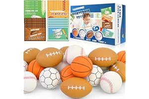 GIAKAN Valentines Day Cards Gift for Kids School with Bouncy Sports Balls, Valentines Day Gifts for Kids Classroom Exchange, Football, Soccer Baseball and Basketball for Valentines Party Favors, Prizes