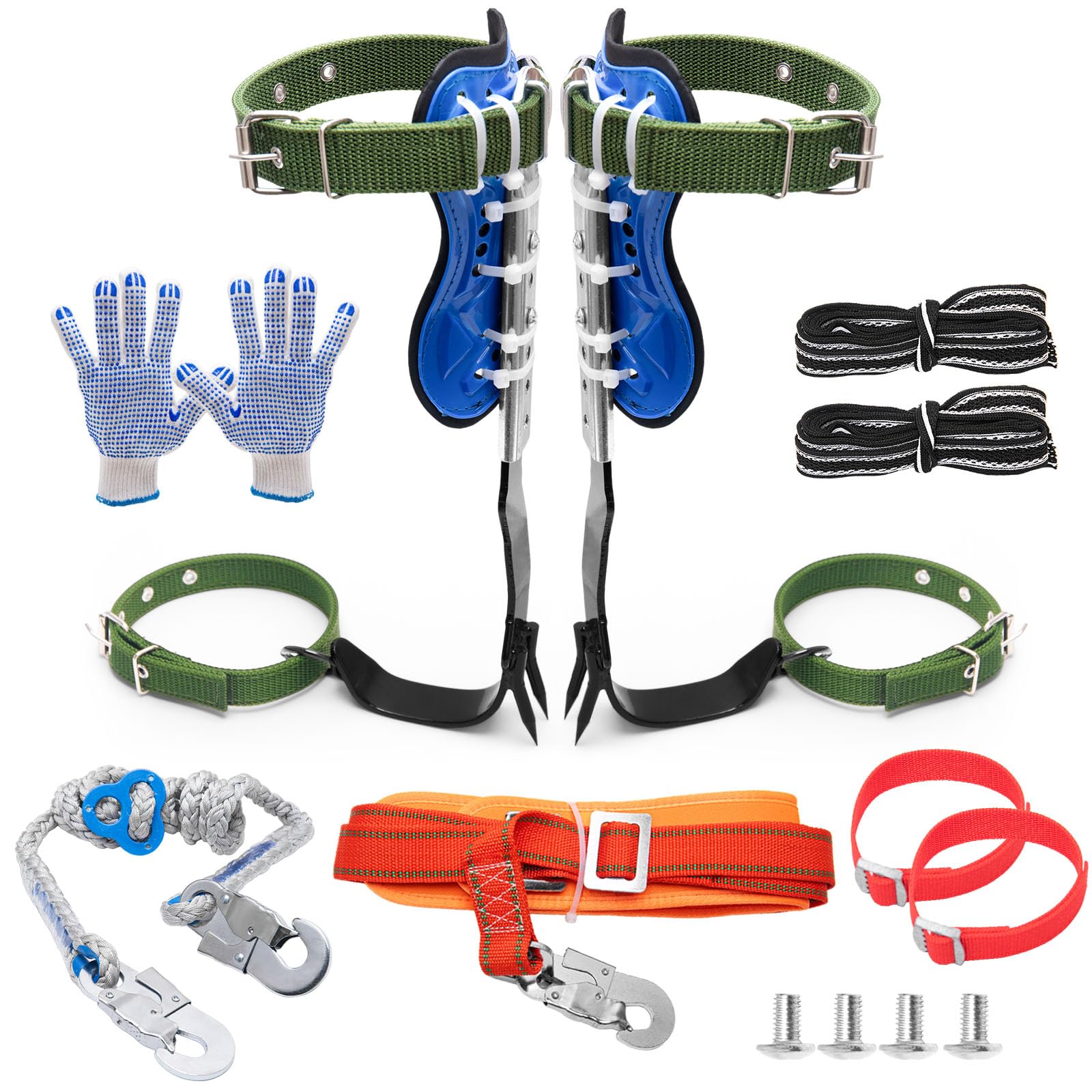 Photo 1 of MAHOOMMAKH Tree Climbing Spikes, Tree Climbing Gear with Adjustable Climbing Belt- Tree Climbing Equipment for Tree Work, Picking Fruit, Outdoor