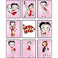 BigWig Prints Betty Boop Poster - Betty Boop Wall Decor, Birthday Decorations, Party Decorations, Cute Wall Art for Girls Room, Gifts, Y2k Room Decor Posters - Unframed Set Of 9 (8x10)