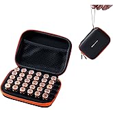 30 Slots, Peptide Vial Case for Fridge, Fits 1-3ml Vials for Peptide, Insulin and GLP-1 Storage, with Hand Strap and Logo, Bl