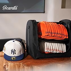 SCAVATA Large Hat Bag for Baseball Caps, Hat