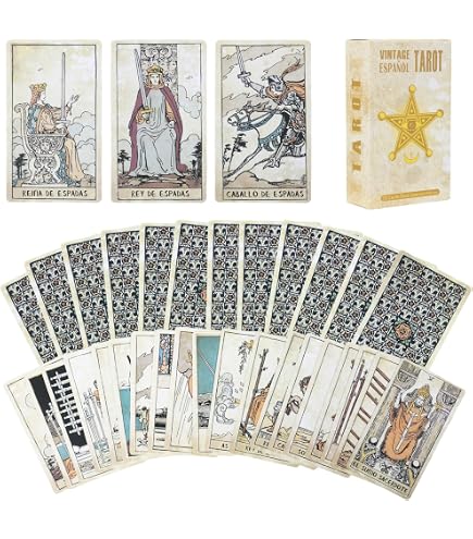 Vieux Monde Express Etteilla Tarot Deck & Guide | Fac-similé vintage | Fabriqué aux États-Unis