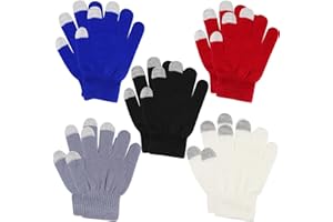 ONESING 3-24 Pairs Kids Gloves Knit Gloves for Kids Winter Gloves White Kids Gloves Finger Boys Gloves for Girls