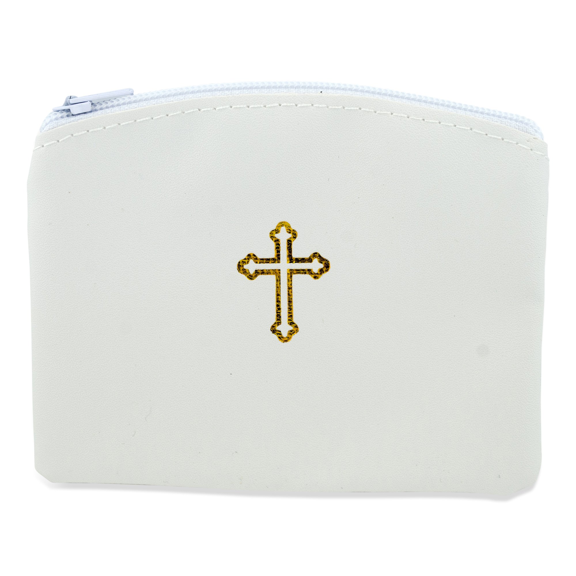 Venerare Beautiful Catholic Rosary Case (6, White)