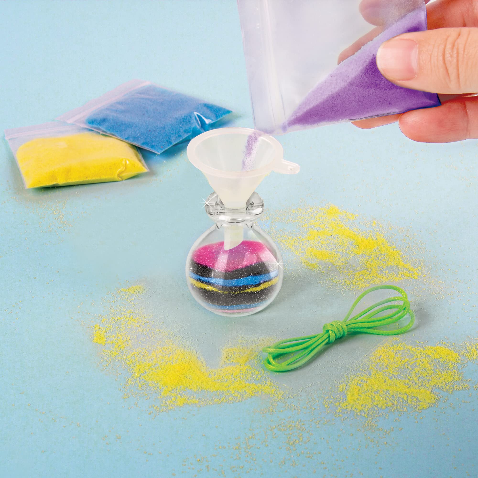 Make It Real – Dream Glow Terrarium - DIY Necklace Making Kit - Arts and Crafts Kit to Design Glowing Necklace - Terrarium Kit for Kids with Glow in The Dark Sand and Charms