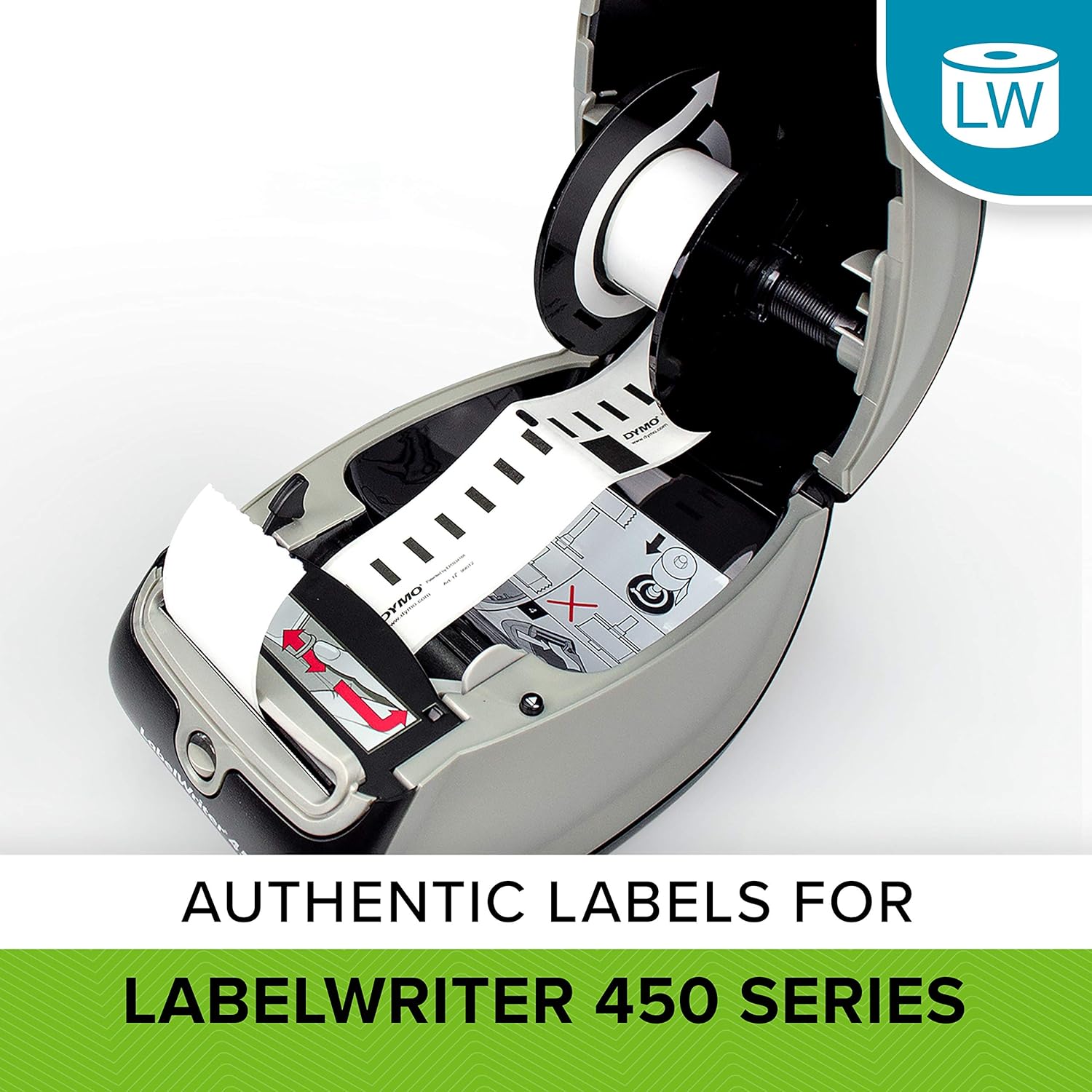 DYMO Authentic LabelWriter Address Labels, Black Print on White, 12 rouleaux - 28 x 89 mm - Image 3