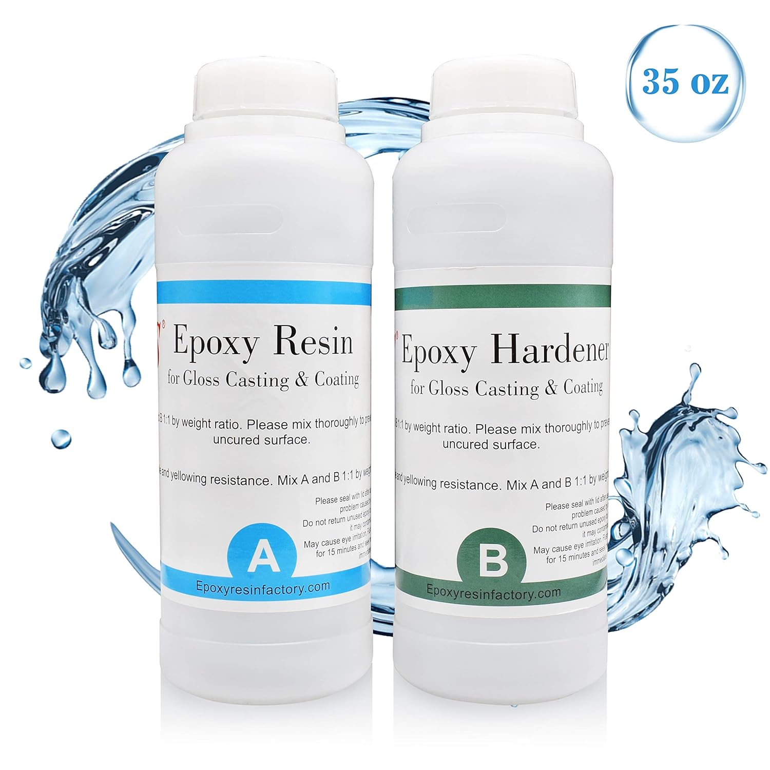 NonToxic Epoxy Resin Crystal Clear, Bar Table Top Epoxy Resin for Wood