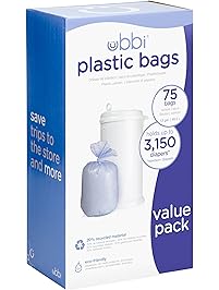 Ubbi Plastic Bags, 75 - Pack, 3 - Count