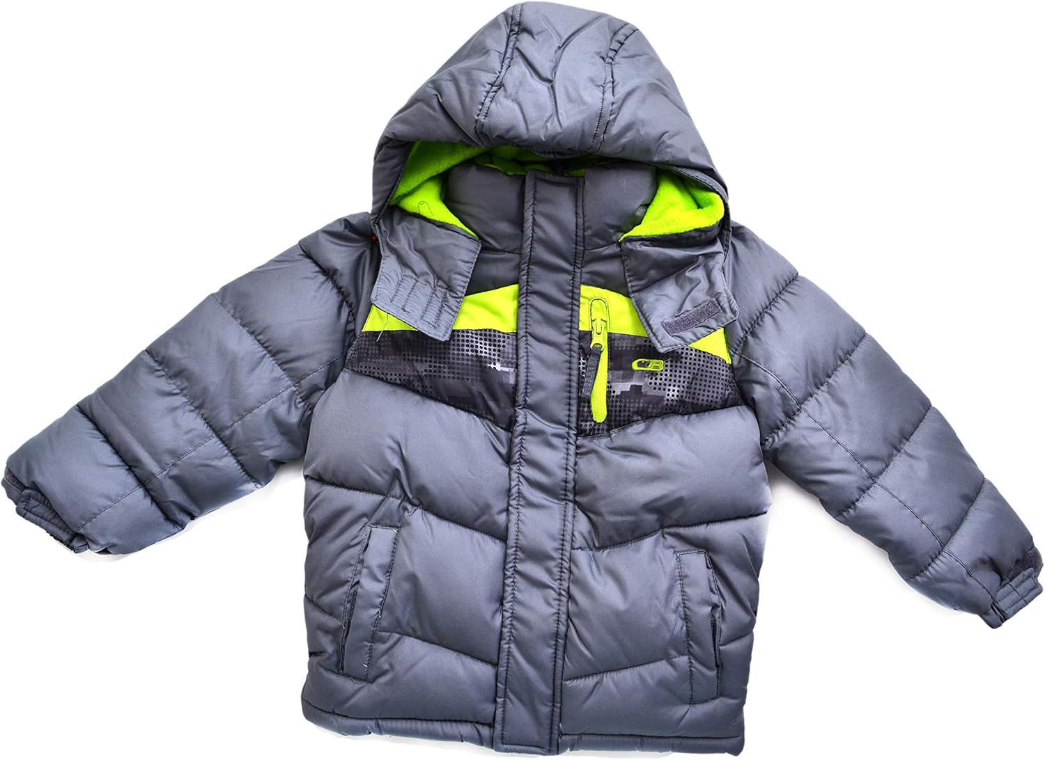 CB Sports Colorblocked Puffer Jacket Toddler Boys Grey 4