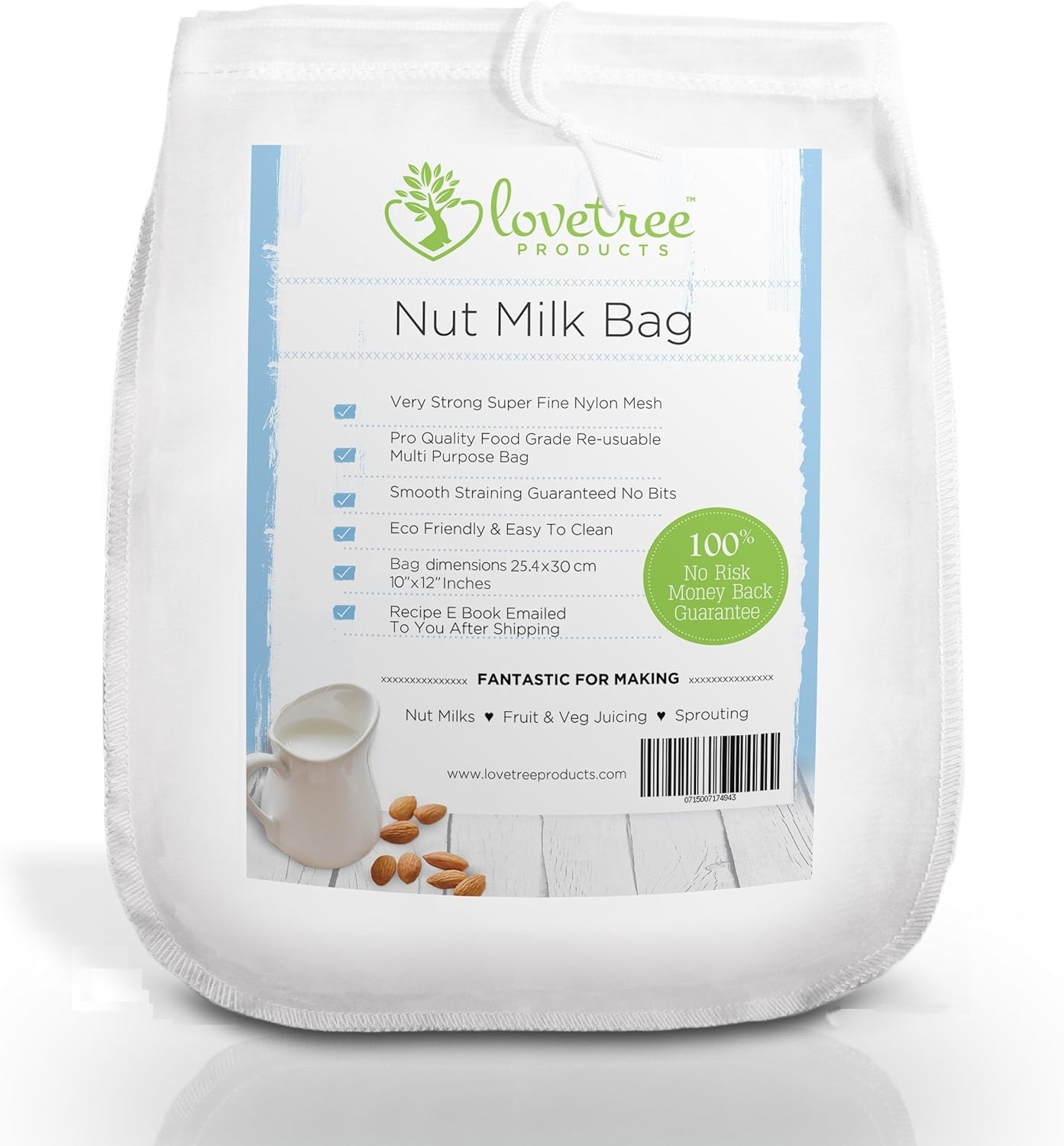 sacchetto di latte di noce per il succo di sedano