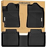 OEDRO Floor Mats Fit for Toyota Camry 2011-2007, Custom Fit Front & 2nd Row Floor Liner Set, TPE All Weather Protection Camry Car Mats, Black