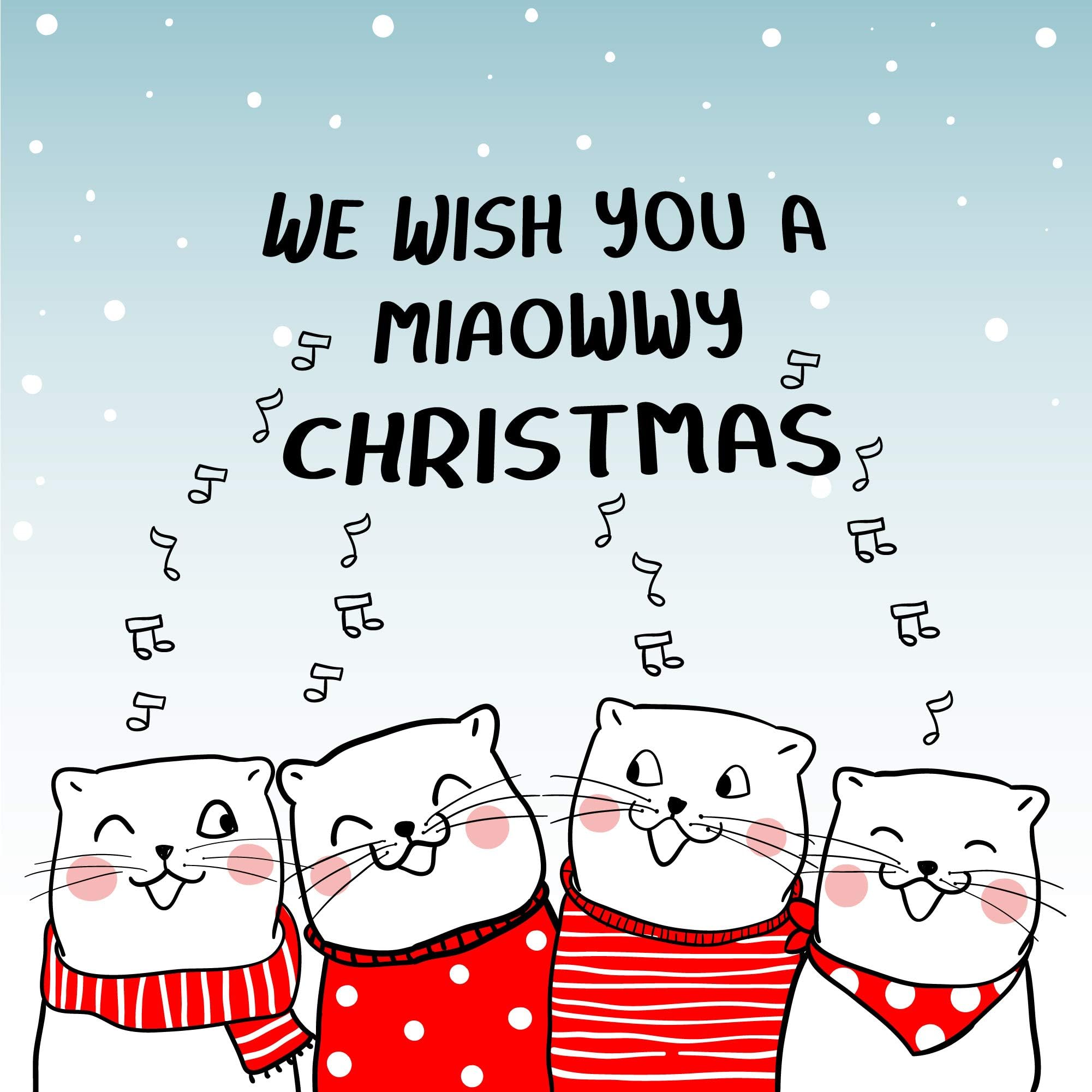 24 Humorous Cat Christmas Cards by Greetingles. Limited Edition. with envelopes.