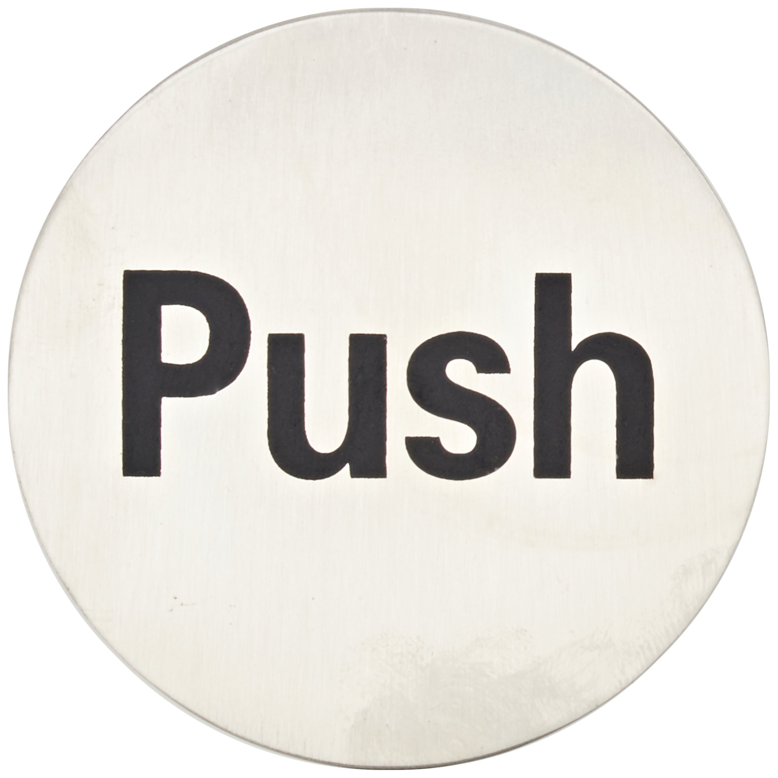 Stalwart U063 Door Sign Push, Stainless Steel