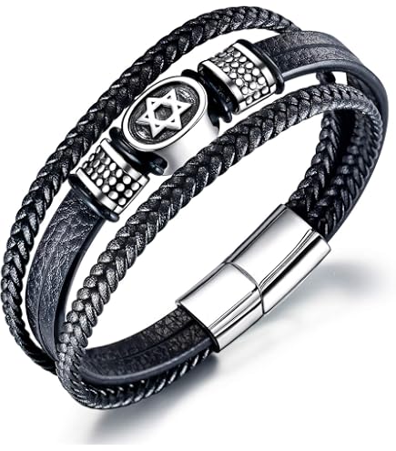 Amazon.com: Titruebe Jewish Magen Star of David Bracelet for Men