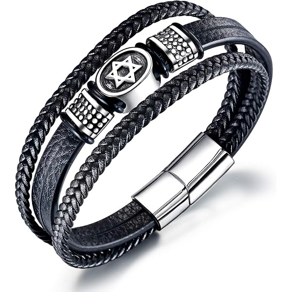 Amazon.com: Titruebe Jewish Magen Star of David Bracelet Men Multi