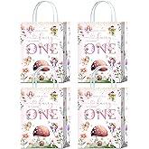 YanZonic 16pc My Fairy First Birthday Decorations - Goodie Bags for Fairy Tale Garden 1st Birthday Woodland Party Favors