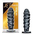 Blush Jet Annihilator - Huge Butt Plug - Extreme Advanced Large 11 Inch Long 3inch Thick Anal Probe Dildo - Flared Suction Cup - Adult Sex Toy For Women Men Couples Female Male - Carbon Metallic Black