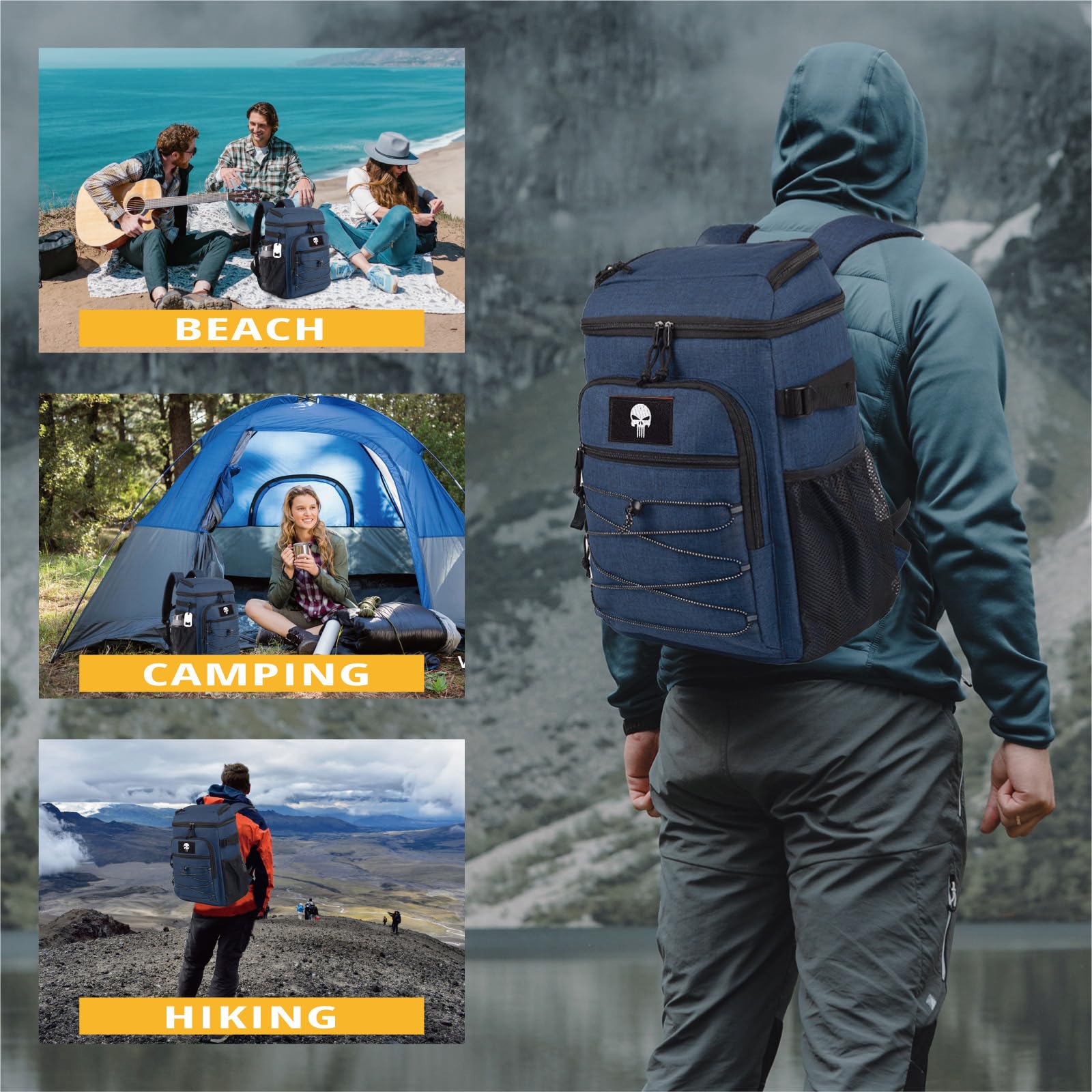 Taktischer Kühlrucksack – 25L Isolierter Rucksack, Auslaufsicher & Robust – Großer Lunch-Rucksack, Wasserdichter Eisrucksack für Männer, Frauen, Arbeit, Tagesausflüge, Camping, Strand & Wandern 2