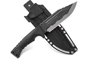 Brarvagur Big Fixed Blade Hunting Knives, Tactical Knife Full Tang with Sheath, Outdoor survival knife for Camping, Hiking, Gift Knives for Dad Husband Men