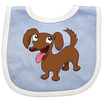 Amazon Com Inktastic Happy Long Haired Dachshund Baby Bib Blue