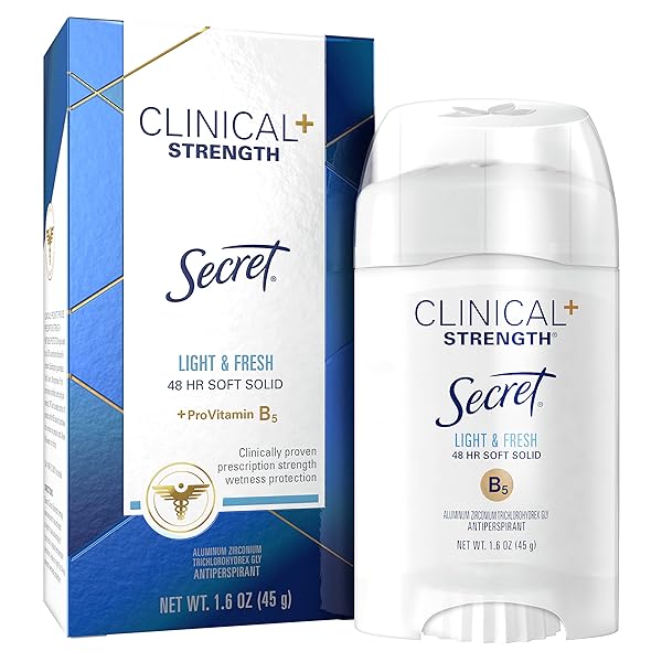 SECRET CLINICAL STRENGTH SOFT SOLID DEODORANT, LIGHT AND FRESH, 1.6 OZ.
