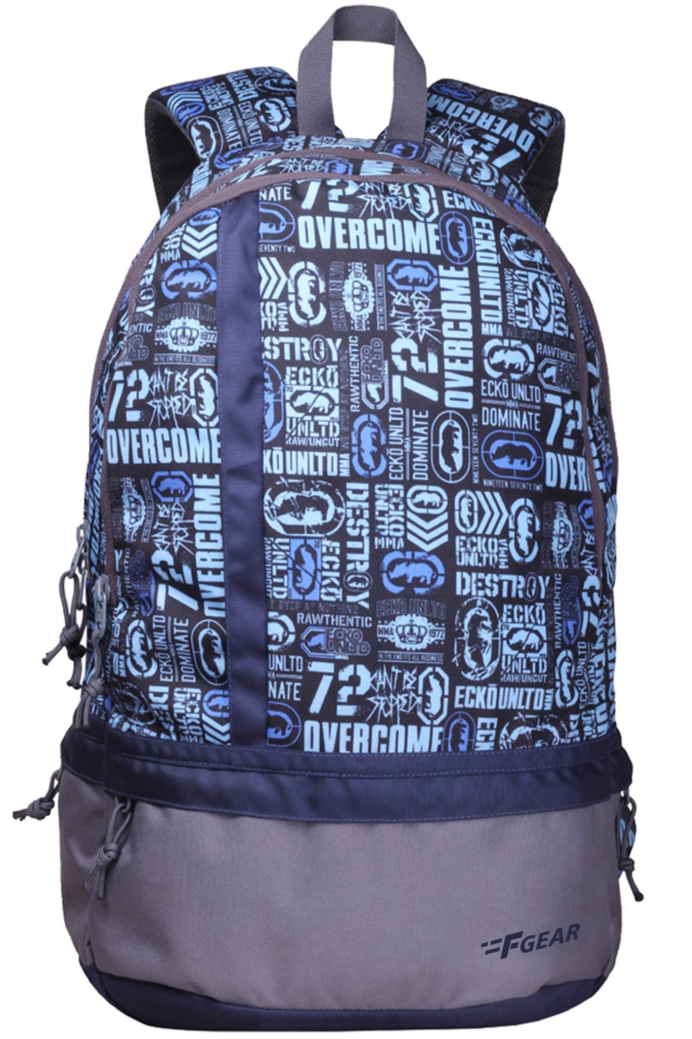 gear 26 ltrs navy blue and beige casual backpack