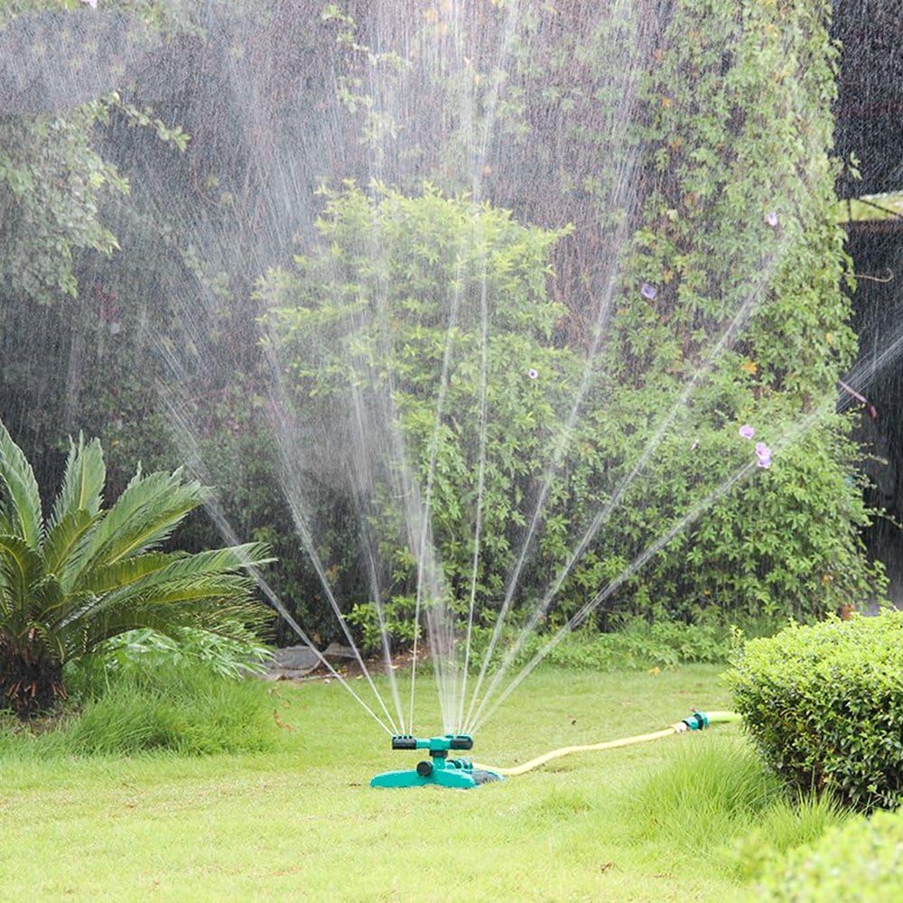 Garden Sprinkler 2020 Update, Automatic 360 Rotating Lawn Sprinkler, Large Area Coverage Water Sprinklers for Lawns and Gardens, Adjustable Rotating Sprinkler for Yard (10.4) : Garden & Outdoor