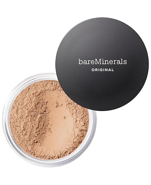 BAREMINERALS ORIGINAL LOOSE POWDER FOUNDATION SPF 15, LIGHTWEIGHT MINERAL LOOSE POWDER FOUNDATION MAKEUP, BUILDABLE COVERAGE, TALC FREE, VEGAN (MEDIUM BEIGE 12)