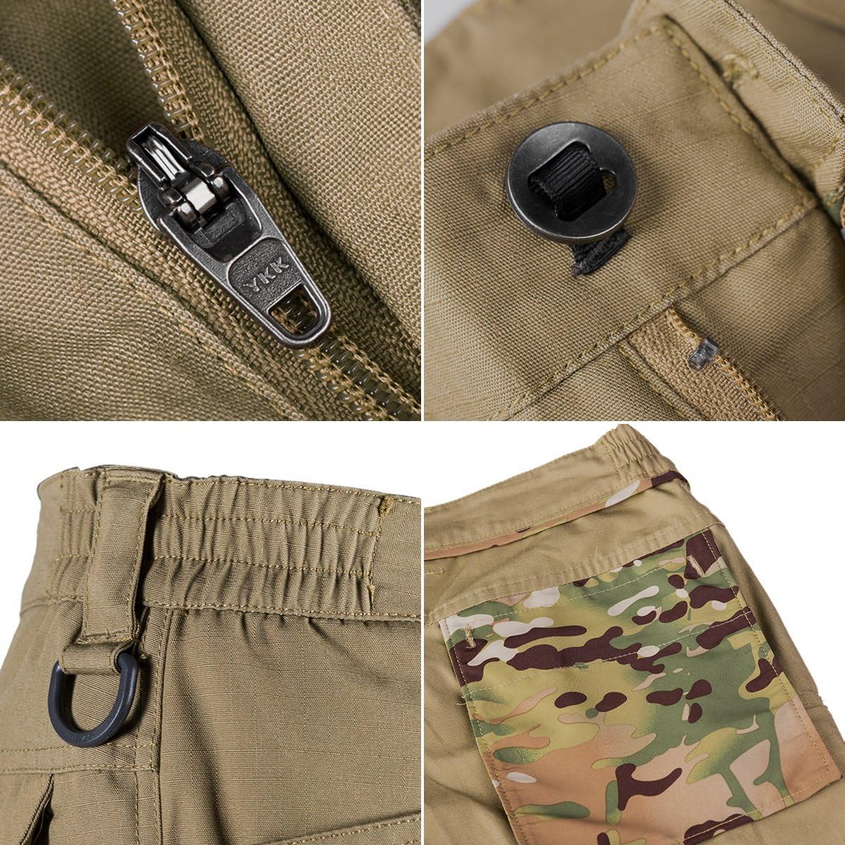 FREE SOLDIER Men's Water Resistant Pants Relaxed Fit Tactical Combat Army Cargo Work Pants with Multi Pocket : Clothing